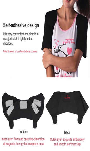 Self-heating shoulder pad supports Size Medium 40CM (14 Magnets)62866850834561114