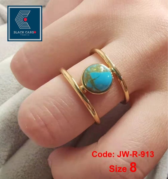NEW new Vintage Turquoise Ring Gold Bohemian Ring Jewellery*Hot SALE Carousel 2