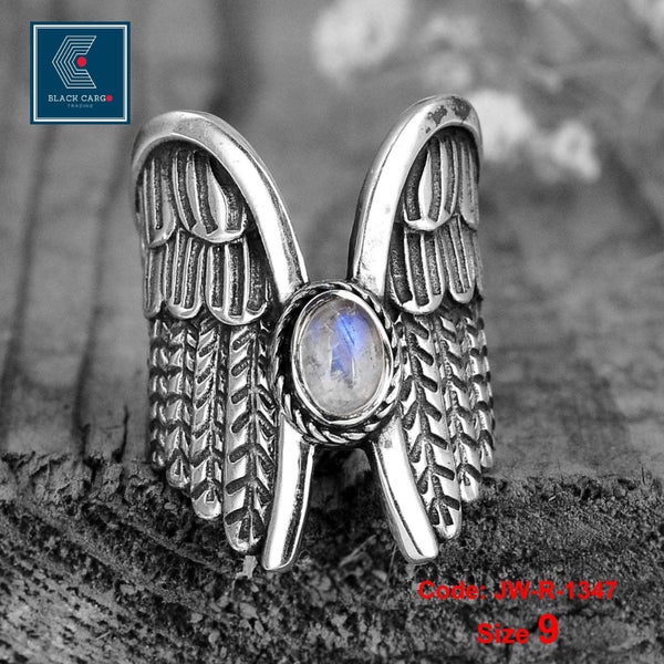 Rainbow Moonstone Silver Ring Angel Ring Jewellery *Local STOCK NOW* Carousel 1
