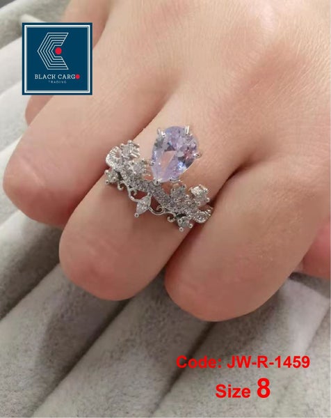 Shiny Bow Diamond Ring Gold Pink Gemstone Jewellery *Local Buy* Carousel 1