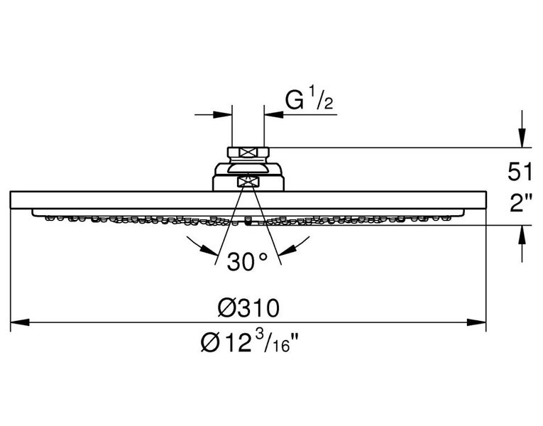 DELETED LINE - GROHE RAINSHOWER COSMO 310MM RAIN HEAD Carousel 2