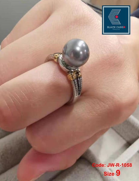 Brand New Pearl Ring 925 Silver Ring Simple Design Jewellery *Clearance* Carousel 1