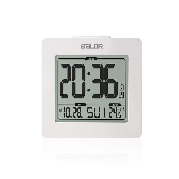 DIGITAL SQUARE ALARM CLOCK WITH BLUE BACK LIGHT & CALENDAR BLACK Carousel 2