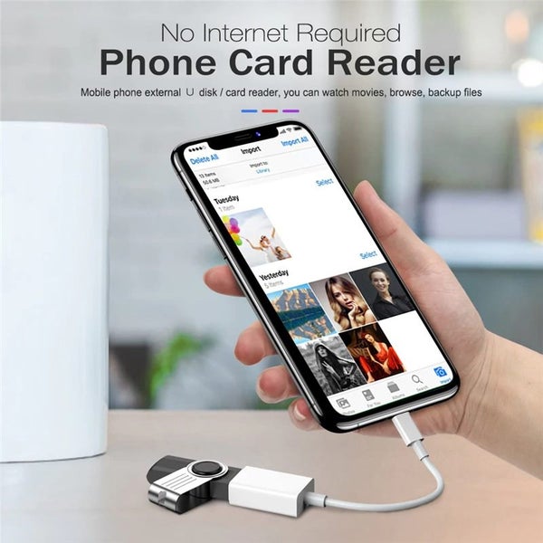 Apple lightning to USB 3.0 (without Charging port) OTG adapter for Iphone, iPad Carousel 2