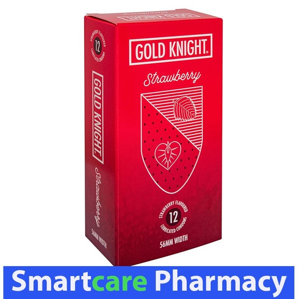 Gold Knight Strawberry flavoured Condoms 12s Carousel 1