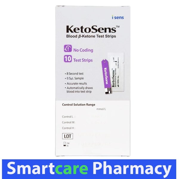 KetoSens Blood Ketone Test Strips 10 Carousel 1