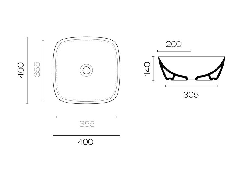 Catalano Green Lux 40 Vessel Basin Matt Cement *Run Out Model* Was $1199 Carousel 5