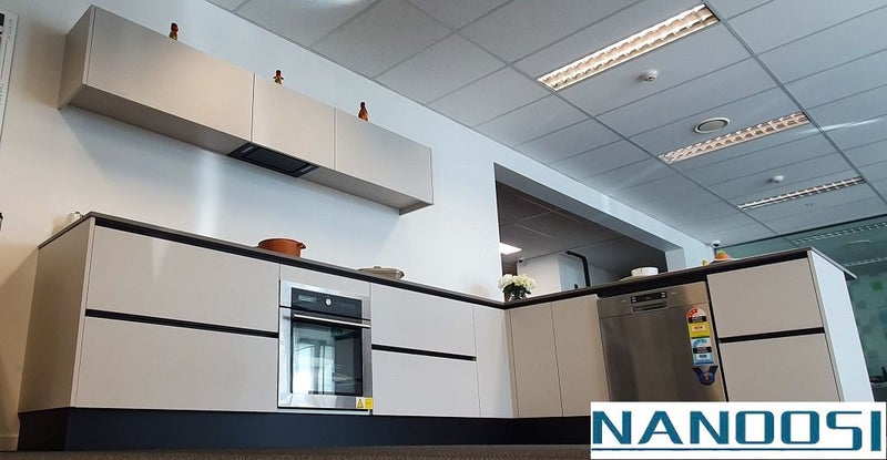KITCHEN WITH SPANISH MADE ENGINEERED STONE, LASER EDGES DOORS Carousel 1