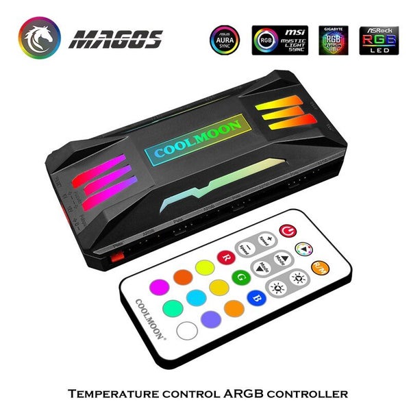 ARGB FAN COOLMOON MAGICMOON X PC 120mm Fan,12cm Cooling RGB Fan BLACK Carousel 2