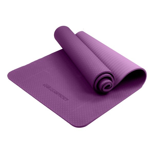 Powertrain Eco-Friendly TPE Yoga Pilates Exercise Mat 6mm - Purple Carousel 2
