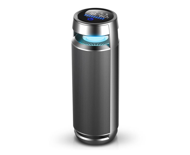 Digital Display Negative Ion Car Air Purifier Cup Holder Type Air Monitor Carousel 1
