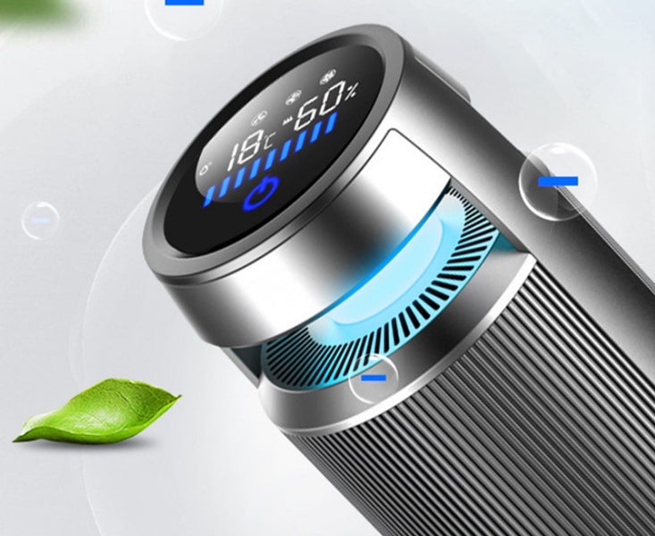 Digital Display Negative Ion Car Air Purifier Cup Holder Type Air Monitor Carousel 2