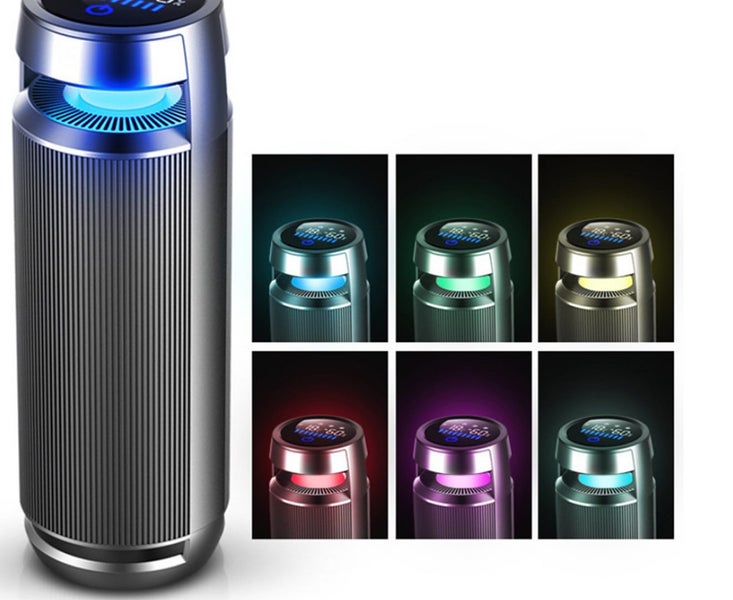 Digital Display Negative Ion Car Air Purifier Cup Holder Type Air Monitor Carousel 3