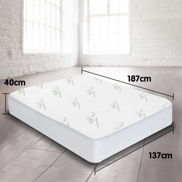New Luxury Bamboo Comfortable Fully Fitted Bed Mattress Protector - Double Carousel 8