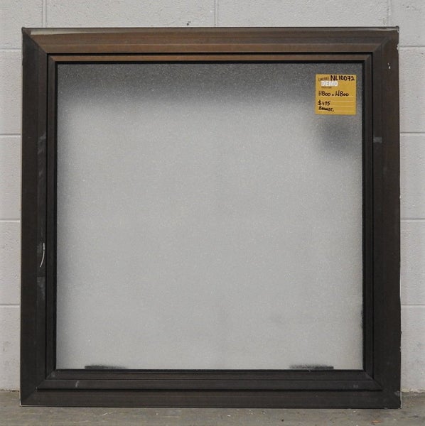 Bronze Aluminium Awning Window With Obscure Glass H800xW800 NL10072 Carousel 1