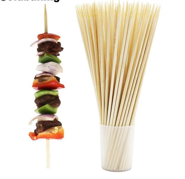 Thick Bamboo Skewers 35cm x 5mm / BBQ Skewers Carousel 2