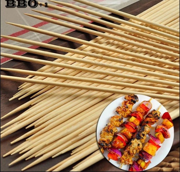Thick Bamboo Skewers 35cm x 5mm / BBQ Skewers Carousel 1