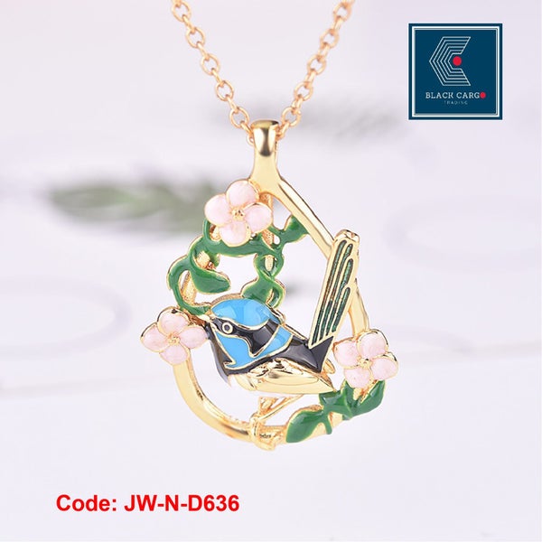 Brand New Bird Epoxy Flower Silver Necklace Creative Jewellery*Hot SALE Carousel 1