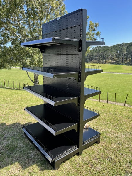 Black Double sided supermarket / display shelf 900Lx900Wx1800H Carousel 1