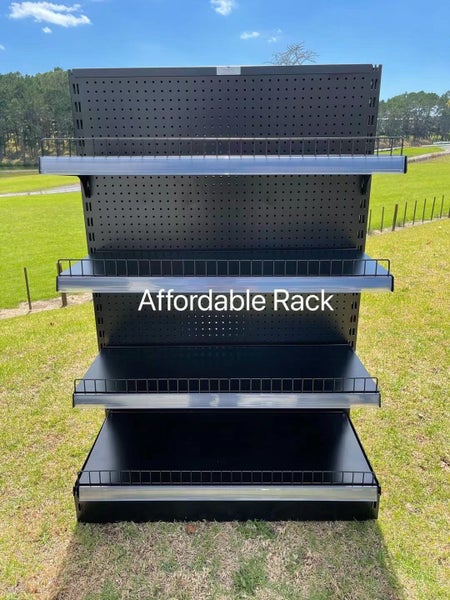 Black Double sided supermarket / display shelf 900Lx900Wx1350H Carousel 19
