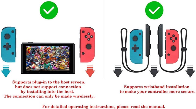 JoyCon L/R Wirelss Controllers for Nintendo Switch Gyro Axis and Dual Vibration Carousel 8