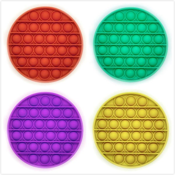 2PCS Push Pop Bubble Fidget Sensory Toy - Silicon Stress Reliever Fidget Toy Carousel 1