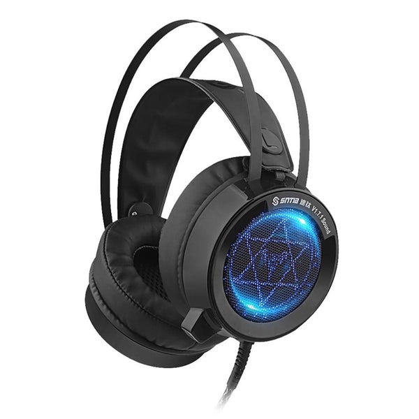V1 7.1 Computer Laptop Gaming Headphone Luminous Metal Gaming Headset Carousel 1