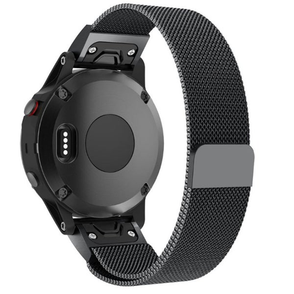 Garmin Forerunner 965 Strap Milanese Loop [Black] Carousel 2