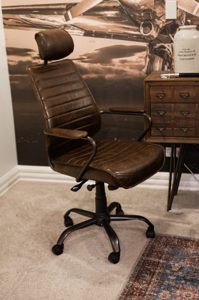 Urbano Interiors- Birmingham Vintage Leather Study Chair Carousel 1