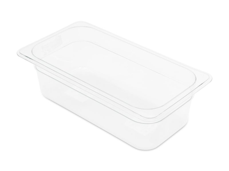 1/3GN 100mm Gastronorm Pan - Clear Polycarbonate - Food Grade Carousel 1