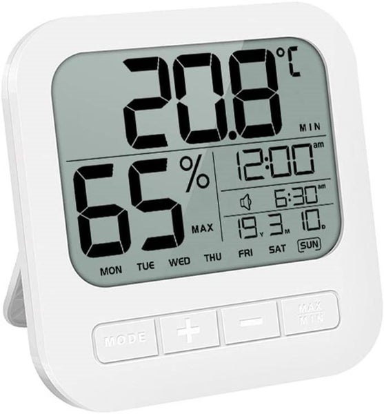 TODO Digital Thermometer Hygrometer Temperature Humidity Alarm Clock C/ F %Rh Carousel 2
