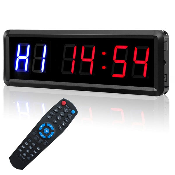 TODO 1.5" Digital Countdown Timer LED Interval Timer Clock Remote crossfit Gy... Carousel 2