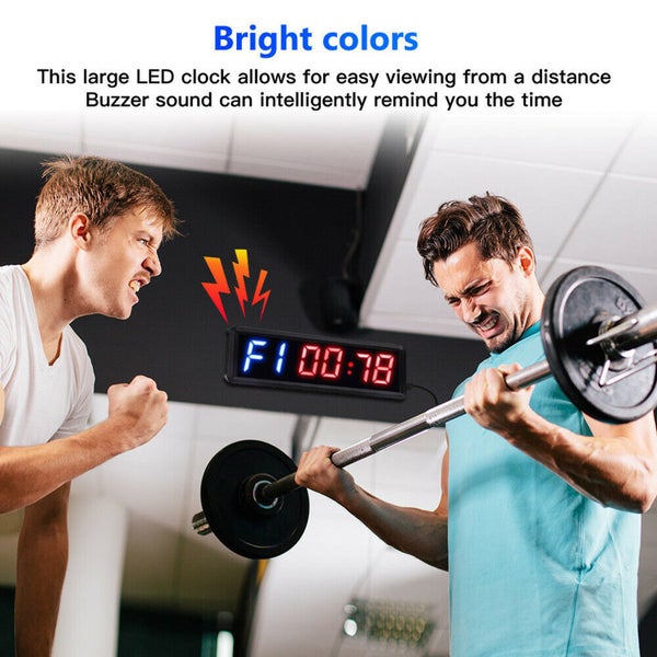 TODO 1.5" Digital Countdown Timer LED Interval Timer Clock Remote crossfit Gy... Carousel 8