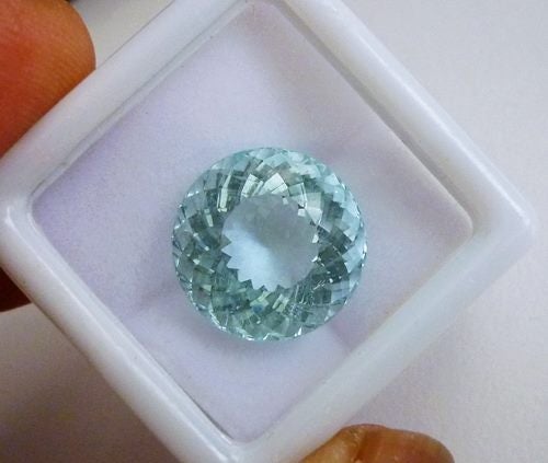 9.48CT GORGEOUS BIG ROUND SKY BLUE 100% NATURAL AQUAMARINE Carousel 1