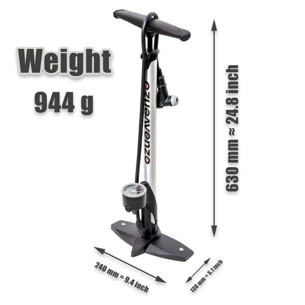 High Pressure Bicycle Alloy Floor Air Pump Gauge Carousel 5