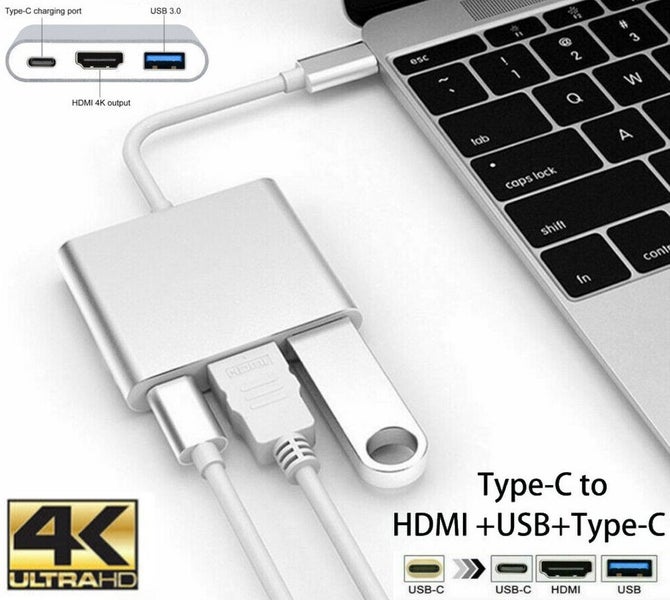 Type-C to HDMI HUB Adapter Cable For Samsung S9 S20 S10 Note 20 Macbook Surface Carousel 1