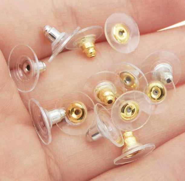 Butterfly clips uncomfortable? Try Comfort earring backs - THREE pairs Gold Carousel 1
