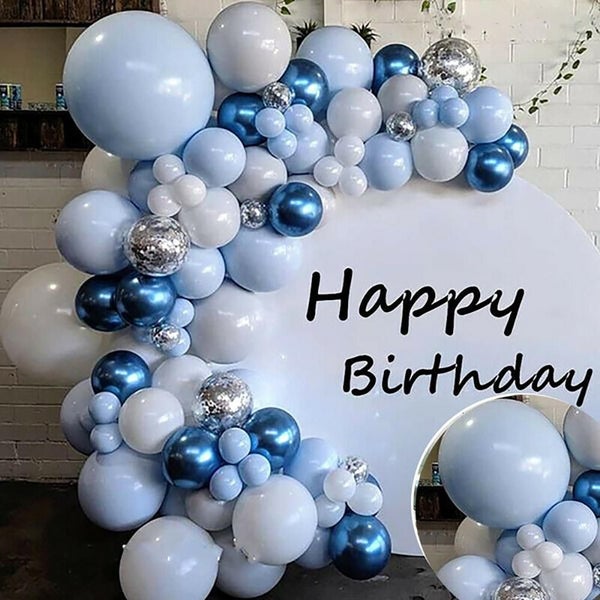 Blue Balloon Arch Set Birthday Wedding Baby Shower Ballon Kit Party Decor Carousel 1