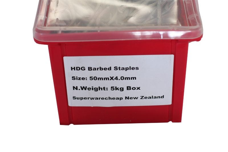5KG 55 x 4.0mm Galvanized Barbed Staples (About 470pcs) --- Brand New Carousel 2