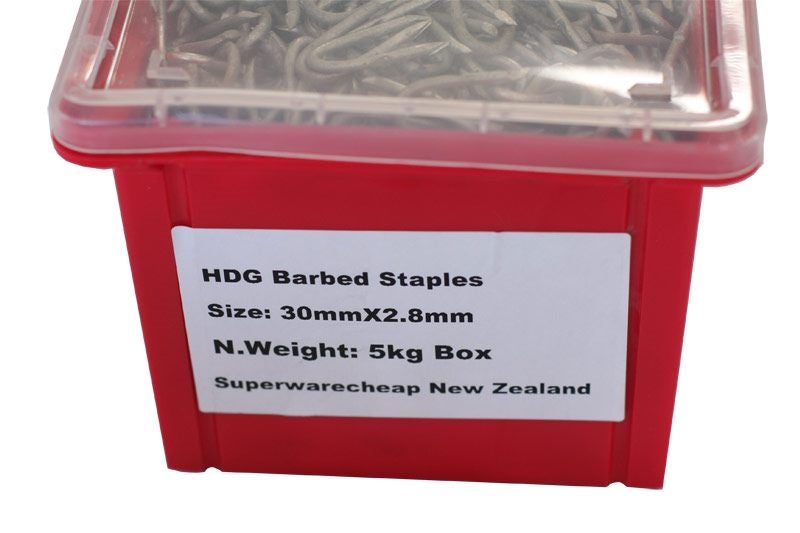 5KG 30 x 2.8mm Galvanized Barbed Staples (About 1600pcs) --- Brand New Carousel 2