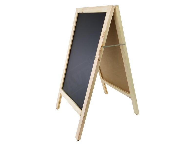 Large Blackboard Chalkboard Double Sided Wooden Frame and Stand 51cm x 81cm Carousel 2