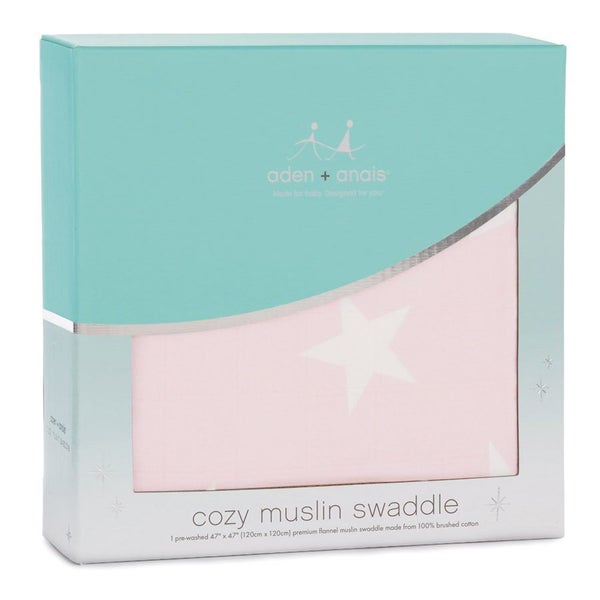 Aden + Anais Cosy Flannel Muslin Swaddle Single - Grace Carousel 2