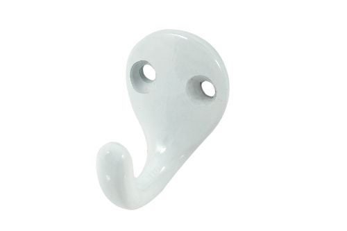 Robe Hook - White Powder Coated Carousel 1