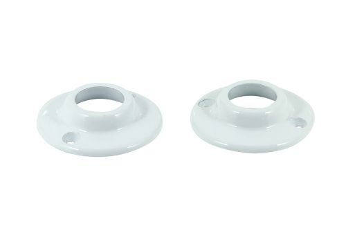 End Flange 20mm (Pair) - White Powder Coated Carousel 1