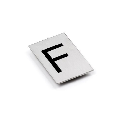 Adhesive Number/Letter Black 50x30 - Brushed Stainless Steel Carousel 1