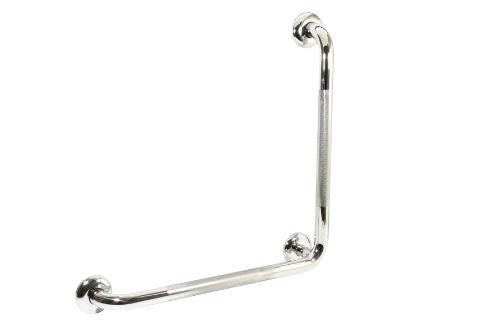 500mm x 500mm x 90 Degree Grab Rail - Polished Stainless Steel Carousel 1