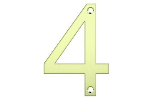 Letter Box Numbers - Polished Brass(NUMBER - 4) Carousel 1