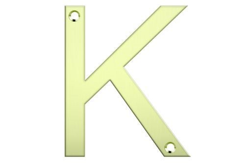 Letter Box Numbers - Stainless Steel (LETTER - K) Carousel 1