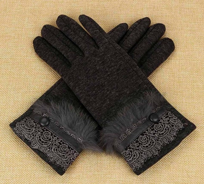 Winter Gloves Warm Grey Elegant Woman's Winter Gloves PRICE REDUCED62930698077185111