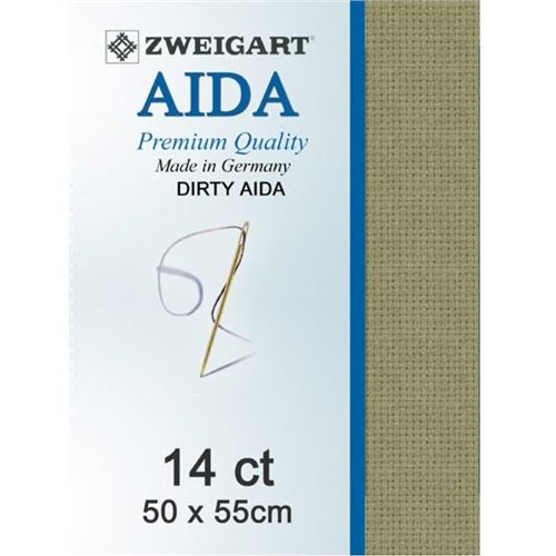 Zweigart Aida 14ct 50x55cm Dirty Aida Carousel 1
